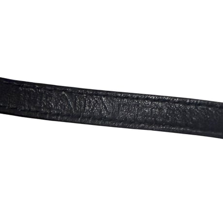 【USED】00's PRADA Croc-Embossed Patent Leather Mini Buckle Bracelet