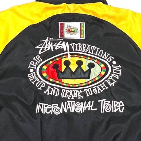【USED】90'S BOOTLEG STUSSY RASTA COLOR NYLON JACKET