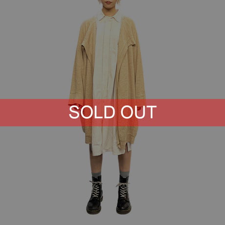 【USED】80'S AZZEDINE ALAIA LINEN KNIT LONG CARDIGAN