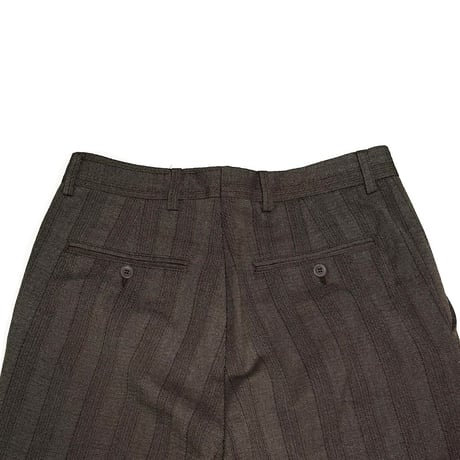 【USED】90's DRIES VAN NOTEN Herringbone Stripe Wool Trousers Made in Belgium