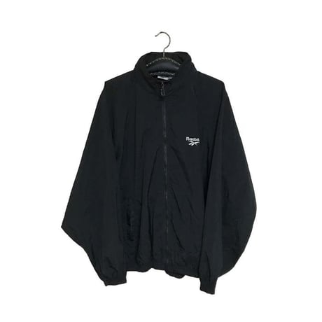 【USED】90'S REEBOK OVERSIZED NYLON JACKET BLACK