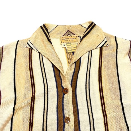 【USED】90's-00's DIANE DE CLERCQ STRIPE CARDIGAN