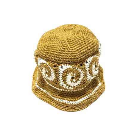 【USED】VINTAGE UNKNOWN YIN YANG CROCHET HAT