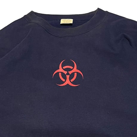 【USED】90's HAZ-MAT CENTER LOGO SWEATSHIRT
