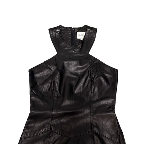 【USED】80's VAKKO LEATHER DRESS