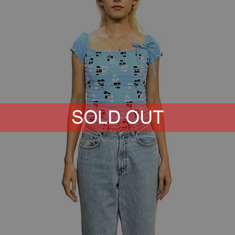 【USED】90'S MADE IN ITALY OF BENETTON TOP SKY BLUE
