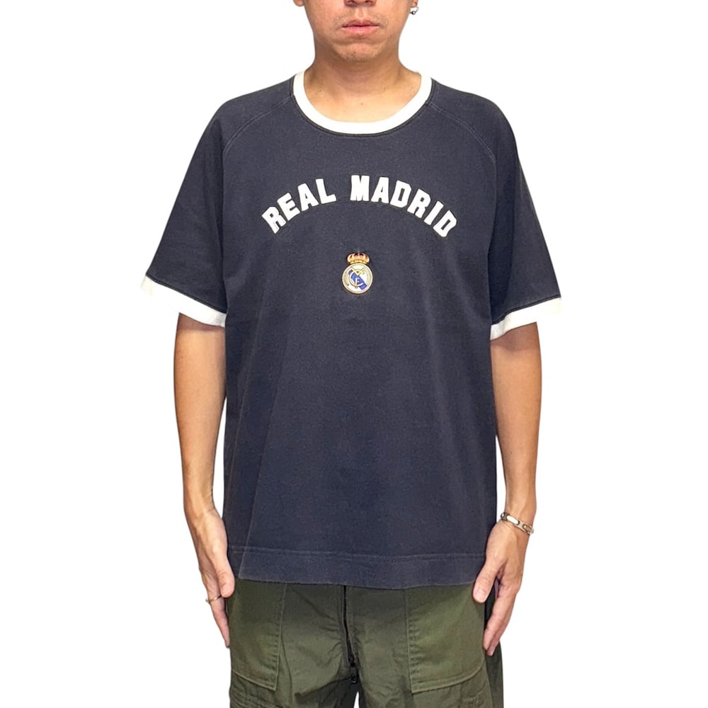 USED】00's adidas Real Madrid Raglan Cotton Rin