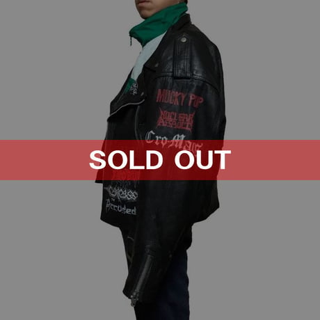 【USED】80'S HARDCORE PAINT CUSTUM RIDERS JACKET