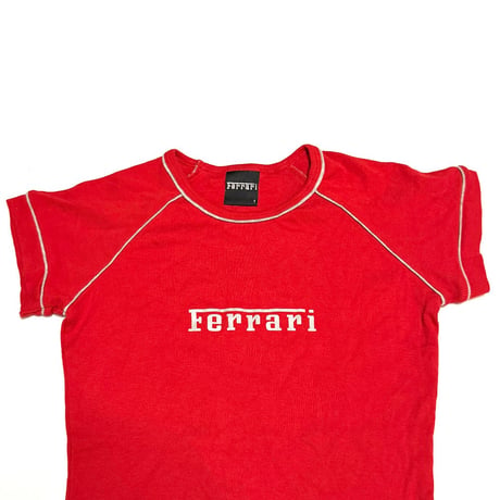 【USED】00's Ferrari Logo Baby Fit T-shirt