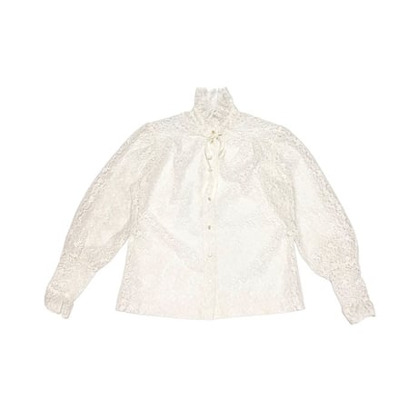 【USED】80's-90's WHITE LACE BLOUSE