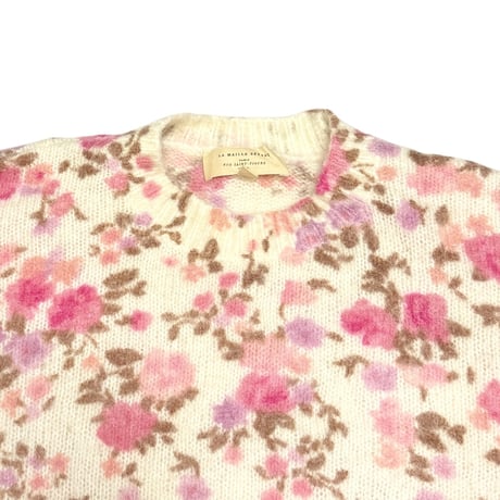 【USED】2010's LA MAILLE SÉZANE Floral Kid Mohair Knit
