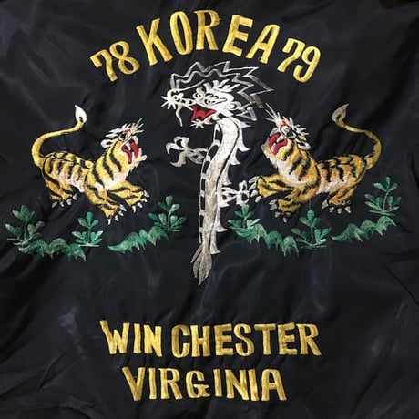 【USED】70'S EMBROIDERY SOUVENIR MA-1 KOREA