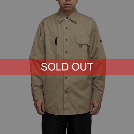 【USED】00's AIRWALK DETACHABLE GIMMICK SHIRT BEIGE