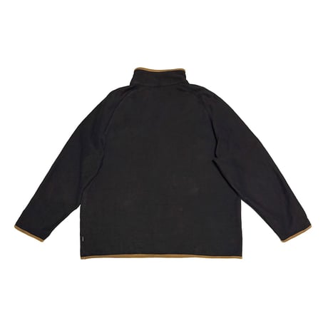 【USED】00's BOSS HUGO BOSS Curved Half-Zip Ribbed Cut-and-Sew Top