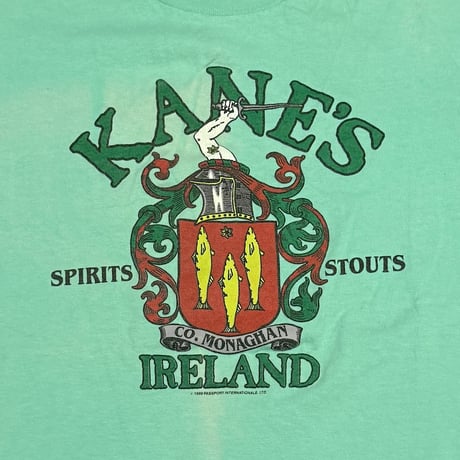 【USED】80's KANE'S SPIRITS STOUTS IRELAND T-SHIRT
