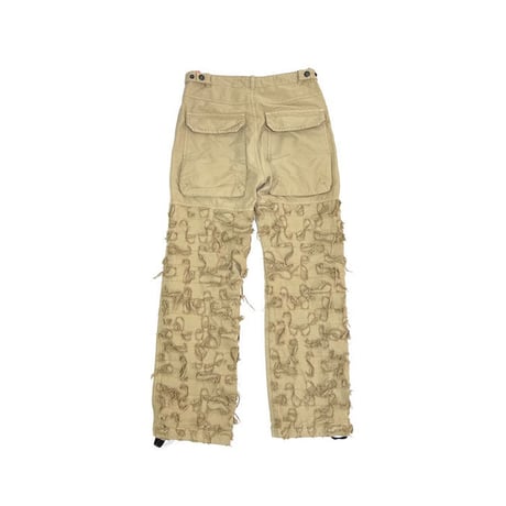 【USED】00'S GRIFFIN BLADECUT SLASH PANTS BEIGE