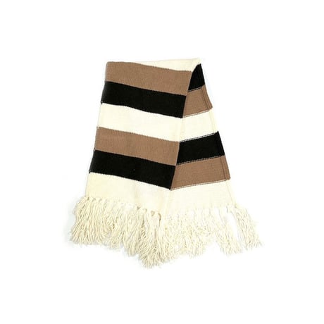【USED】90'S-00'S D&G DOLCE & GABBANA BORDER FRINGE KNIT SCARF