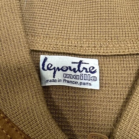 【USED】70'S LEPOUTRE MAILLE LEATHER × WOOL BLOUSON