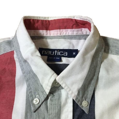 【USED】90'S NAUTICA MULTI STRIPE SHIRT