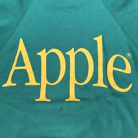 【USED】80'S-90'S APPLE LOGO SWEATSHIRT EMERALD GREEN
