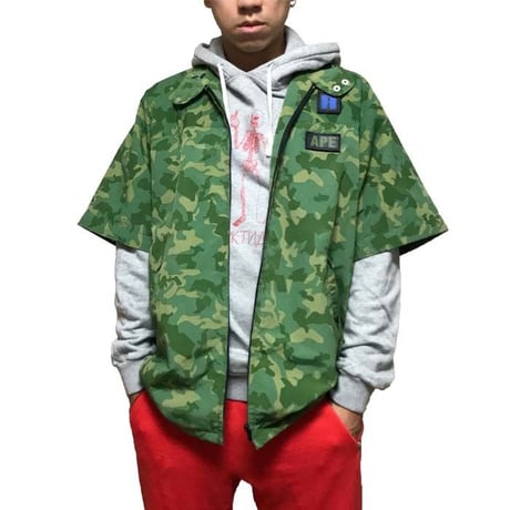 【USED】90'S APE 2-WAY CAMO RAIN JACKET