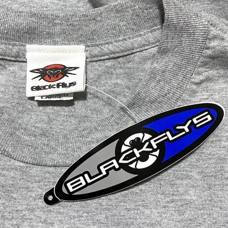 【USED】90'S-00'S BLACK FLYS LADY PRINT T-SHIRT GREY