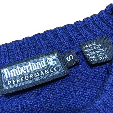 【USED】90'S TIMBERLAND WOOL KNIT SWEATER