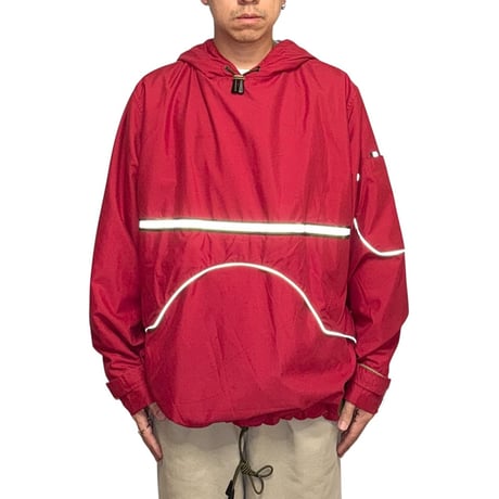 【USED】90's Maharishi "Ninja Tag" Reflective Anorak RED