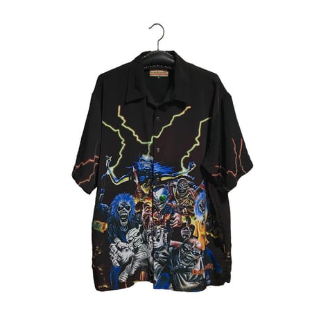 【USED】90'S OVERSIZED IRON MAIDEN ALOHA SHIRT
