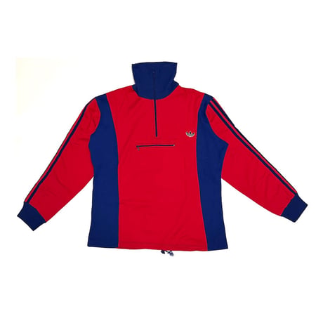 【USED】80's adidas Trefoil Half-Zip Track Top Red/Navy Made in Yugoslavia