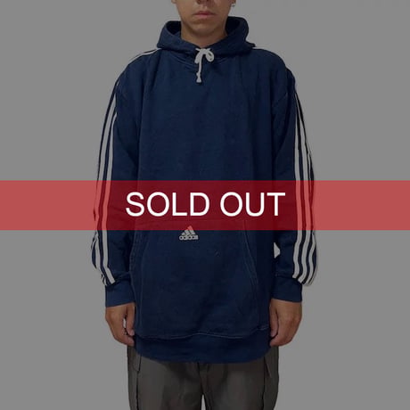 【USED】00'S ADIDAS POCKET CENTER LOGO SWEAT PARKA
