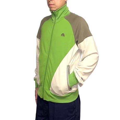 【USED】00's NIKE ACG Color-Block Track Jacket Lime Green