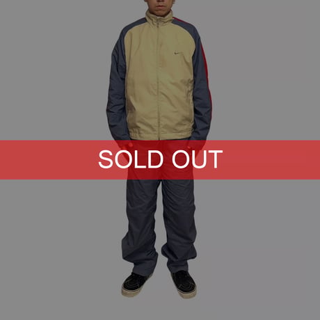【USED】00's EURO NIKE Tricolor Nylon Track Suit Set