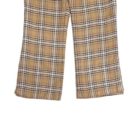 【USED】90's-00's POURQUOI PAS Plaid Cropped Trousers Made in France