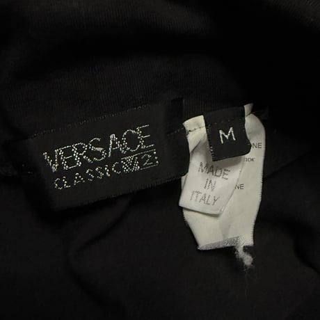 【USED】90's VERSACE CLASSIC V2 Black Hi-Neck L/S Cutsew
