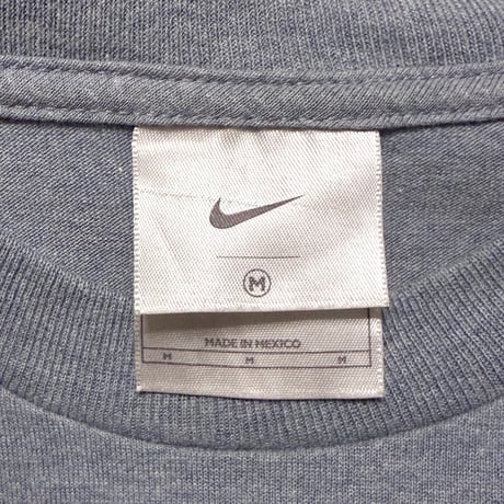 【USED】00's NIKE Mini Swoosh Embroidered T-shirt Slate Blue