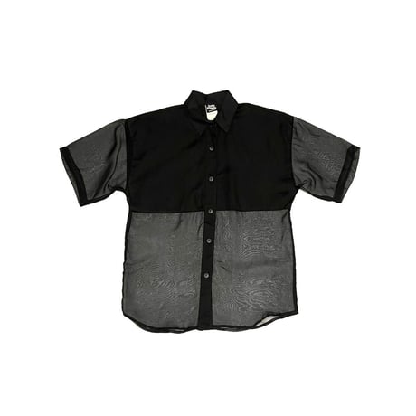 【USED】80's-90's judy knapp S/S SHEER SHIRT