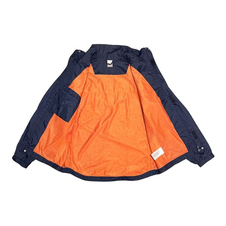 【USED】00's EURO NIKE CLIMA-FIT Lined Shell Jacket Navy × Safety Orange