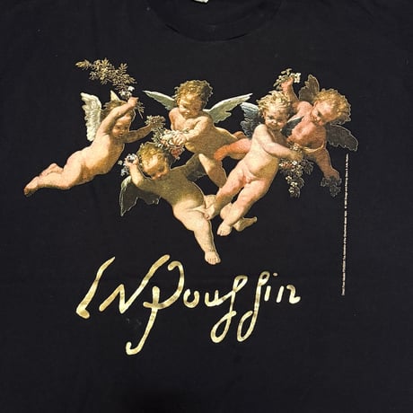 【USED】90's Nicolas Poussin The Adoration of the Shepherds PUTTI T-SHIRT