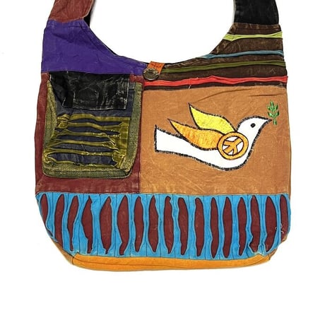 【DEAD STOCK】HIPPIE HOBO SHOULDER BAG OCHER