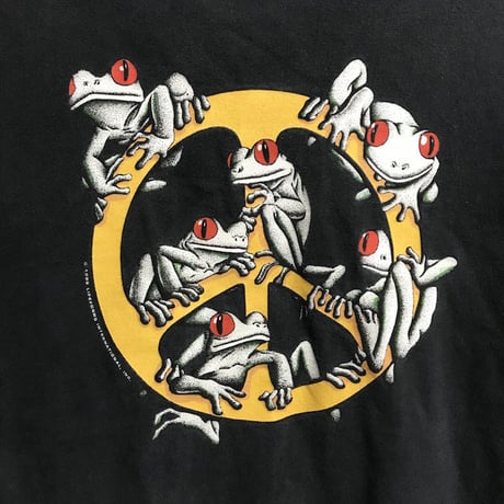 【USED】90'S FLOG & PEACE SYMBOL T-SHIRT
