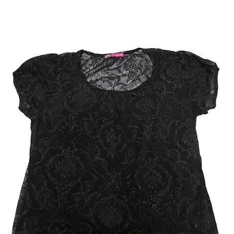 【USED】00's DPM by Depech Mod BLACK LACE DRESS