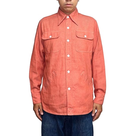 【USED】70's UNKNOWN VINTAGE 4-POCKET SHIRT