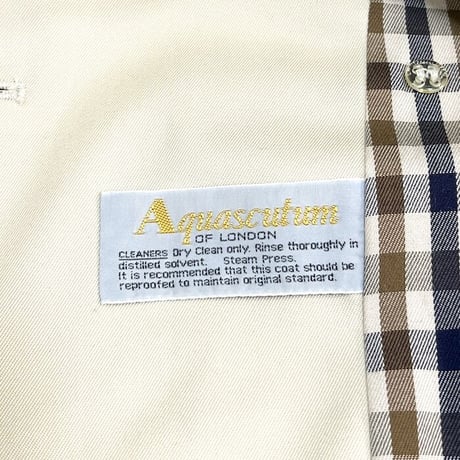 【USED】00'S AQUASCUTUM TRENCH COAT MADE IN ENGLAND