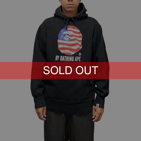 【USED】00'S A BATHING APE STARS AND STRIPES APE HEAD PARKA