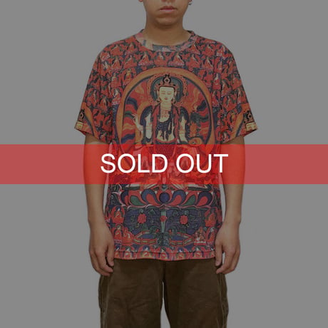 【USED】90'S-00'S BUDDHA ALLOVER PRINT T-SHIRT