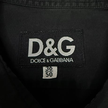 【USED】90's D&G DOLCE & GABBANA BLACK SHIRT