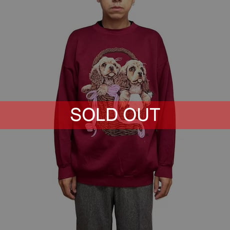 【USED】90's COCKER SPANIELS SWEATSHIRT