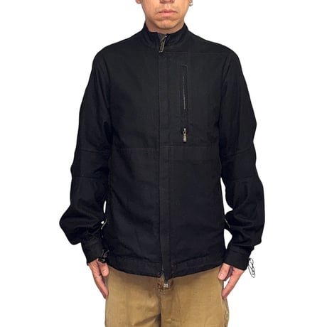 【USED】Maharishi 00AW Articulated Sleeve Wool Biker Jacket Black