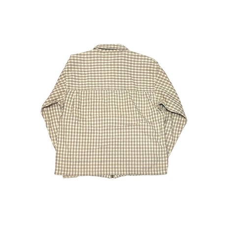 【USED】90's BEAR PLAID ZIP-UP SHIRT JACKET